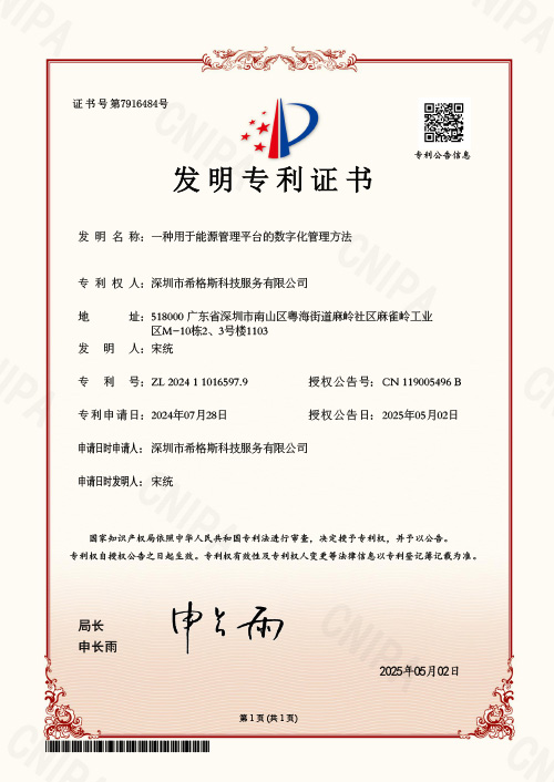 一种用于能源管理平台的数字化管理方法